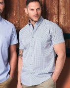 Men's Short Sleeve Cotton Shirt, 2735-2