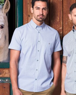 Men's Short Sleeve Cotton Shirt, 2735-4