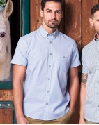 Men's Short Sleeve Cotton Shirt, 2735-4