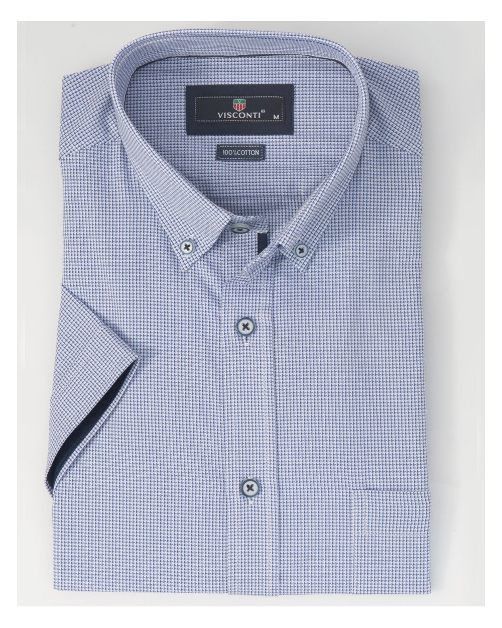 Men's Short Sleeve Cotton Shirt, 2735-4