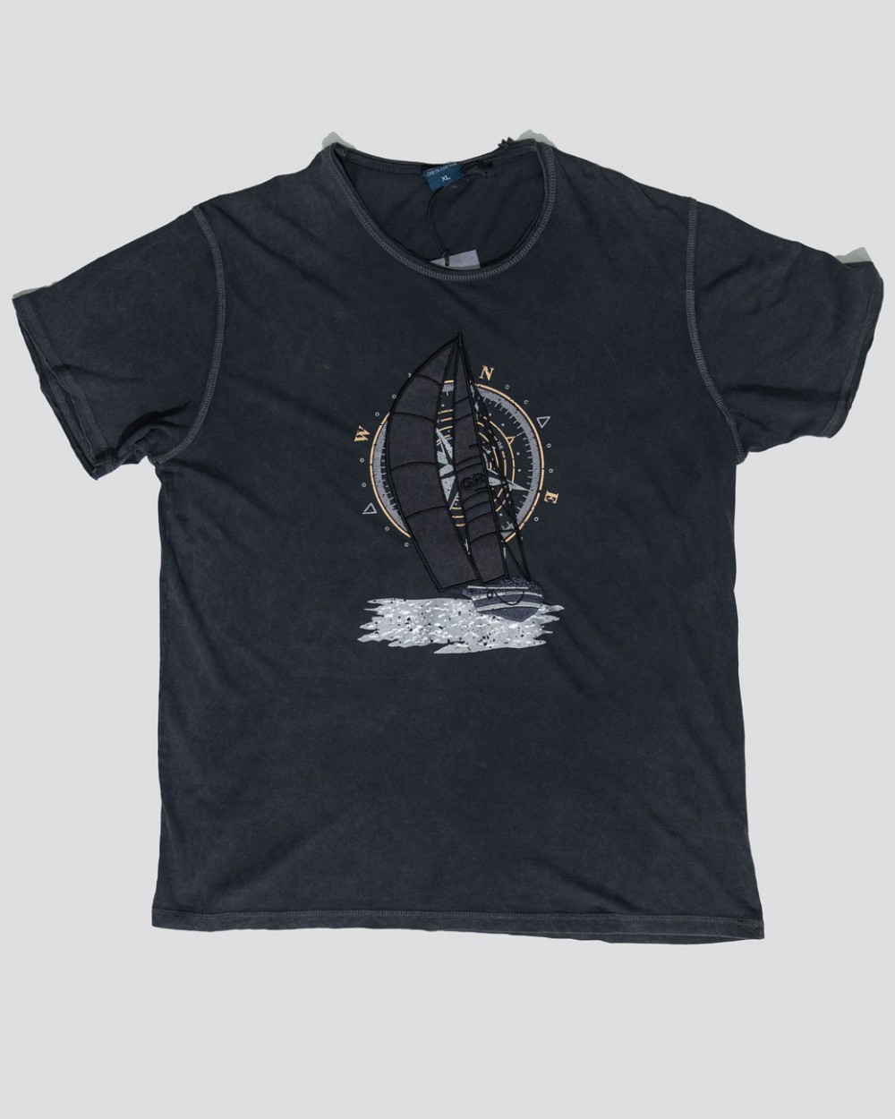 Πετροπλυμένο T-shirt - Καράβι ιστιοφόρο